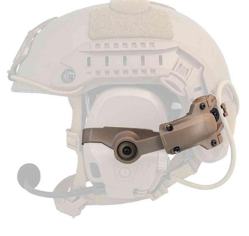 Noise Reduction Earphone Connecting Helmet Rail