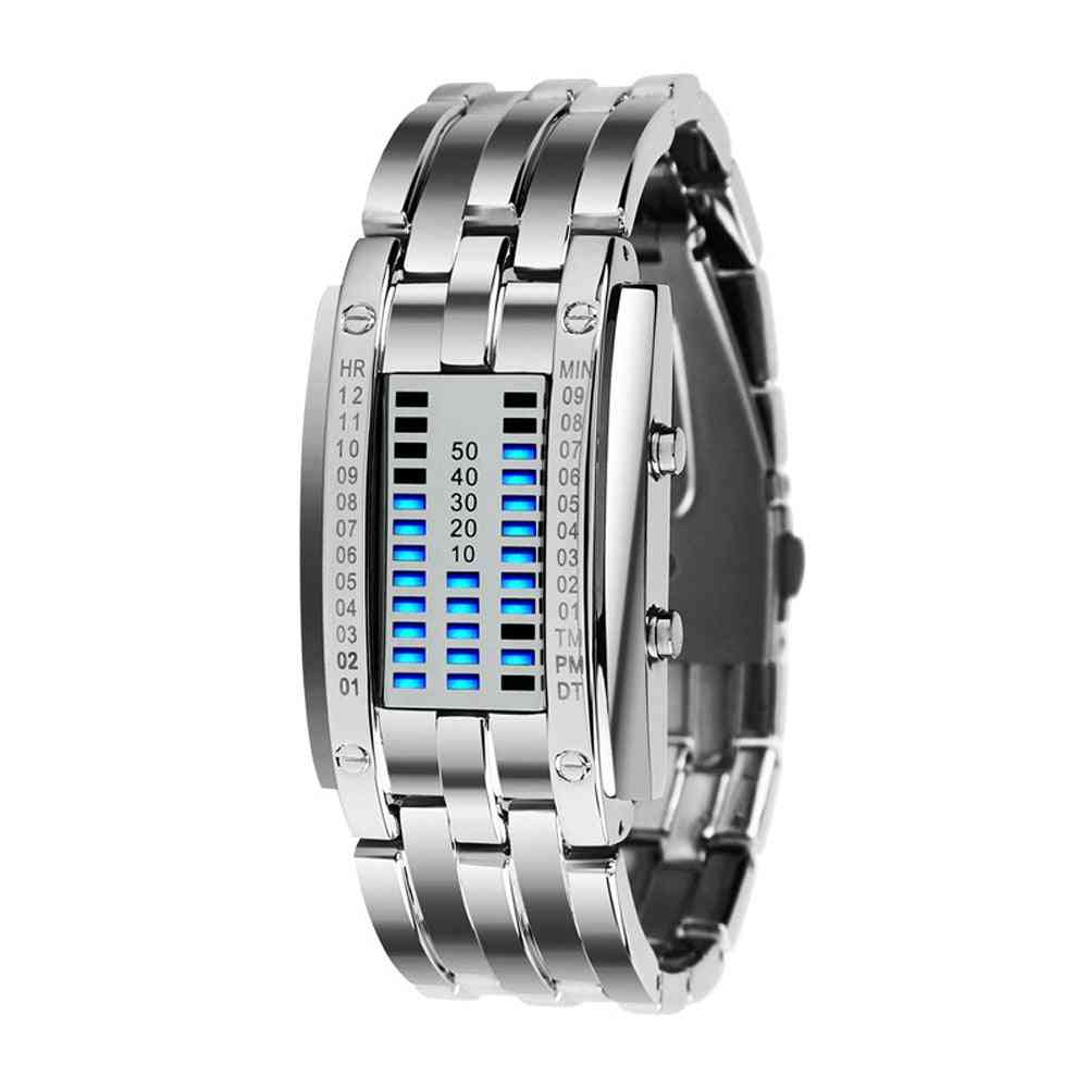 Stainless Steel Luminous Led Electronic Display Sport Watches For Adults - Men / Women