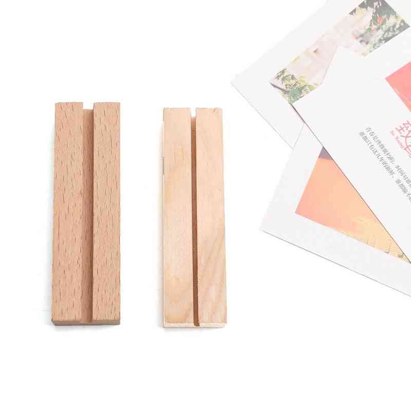 Wood- Card Clips Photo, Holder Stand