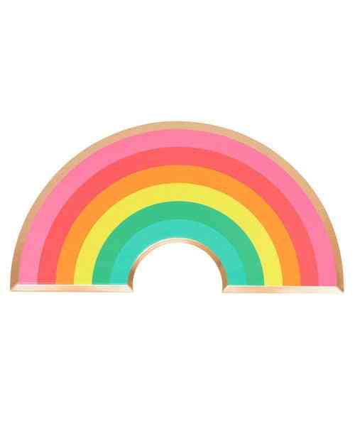 Oh Happy Day Rainbow Plates