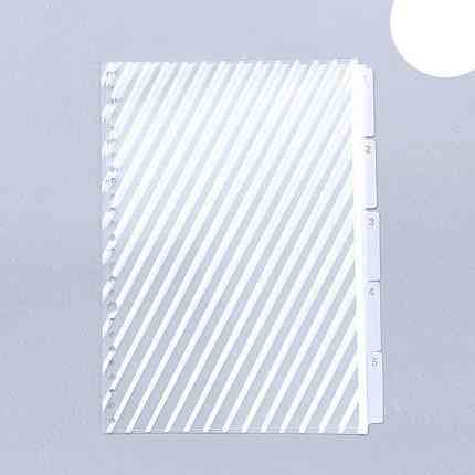 Index Dividers Creative Classification Card Hole Binder