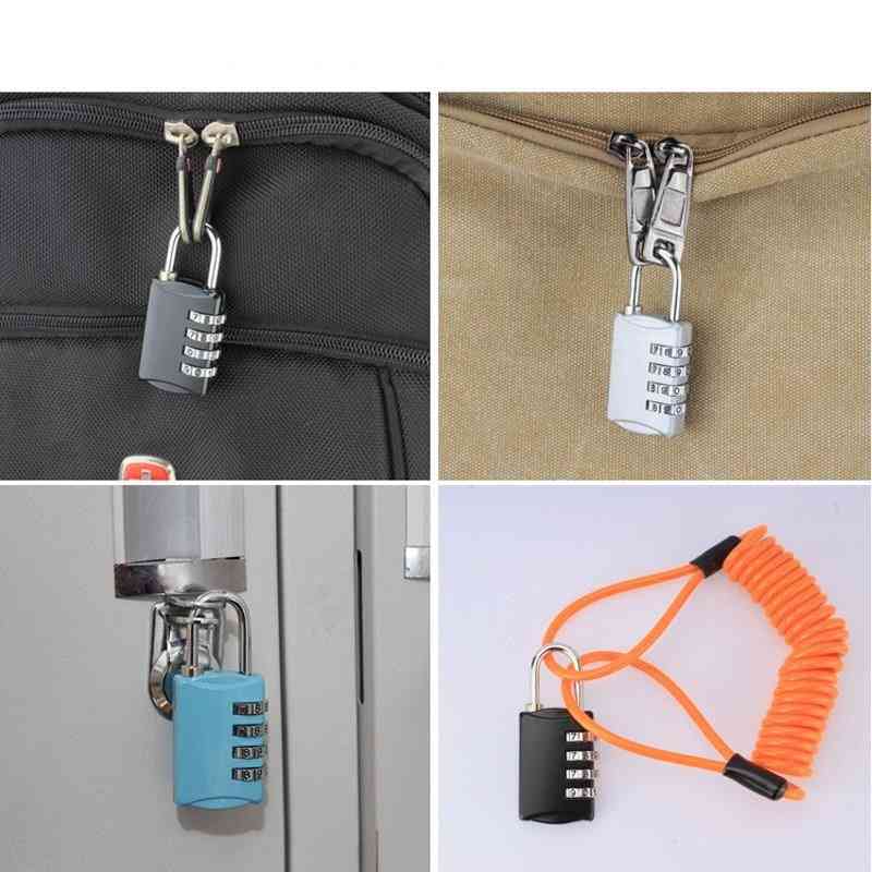Mini 4-dial, Digit Number Code, Password Padlock For Luggage, Suitcase
