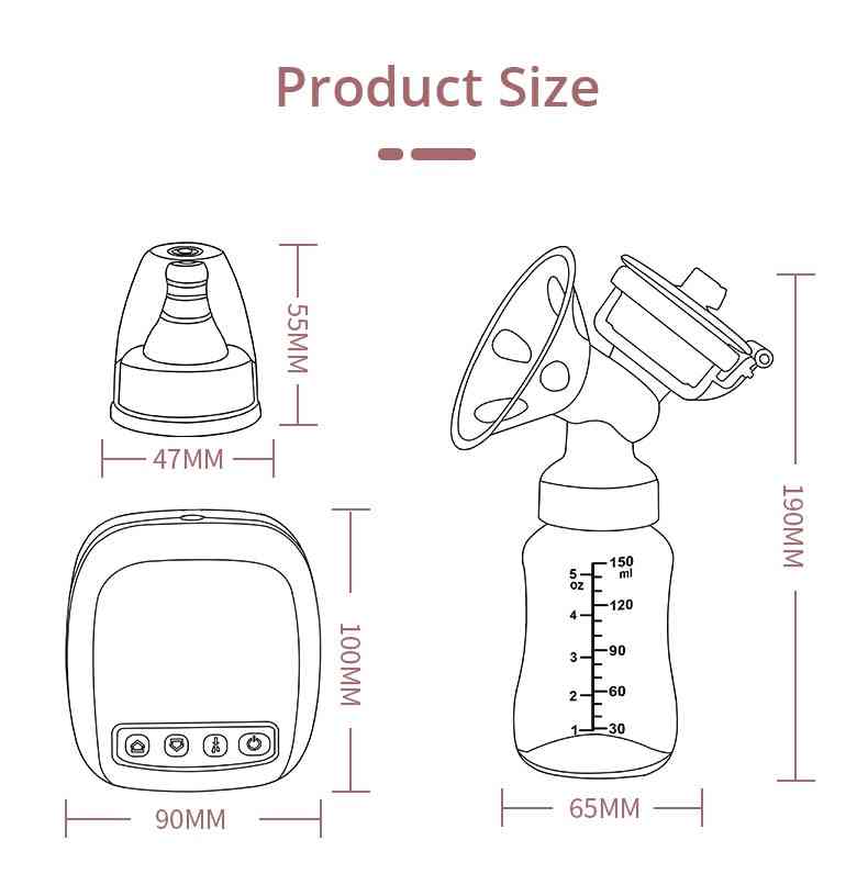 Usb Powered- Electric Unilateral, Silicone Breast Pump, Feeding Accessories