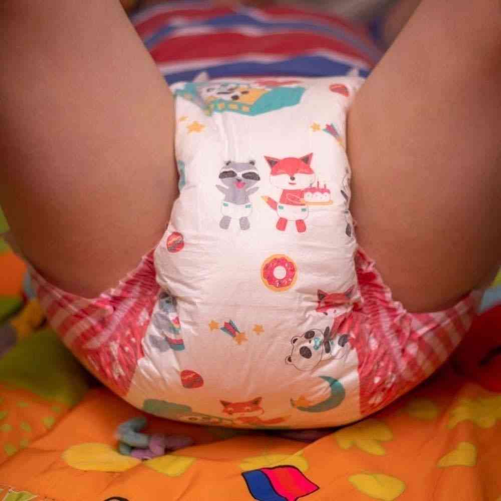 Adult Baby Diaper Avent Cute Print Elastic Waist Pampers Diapers