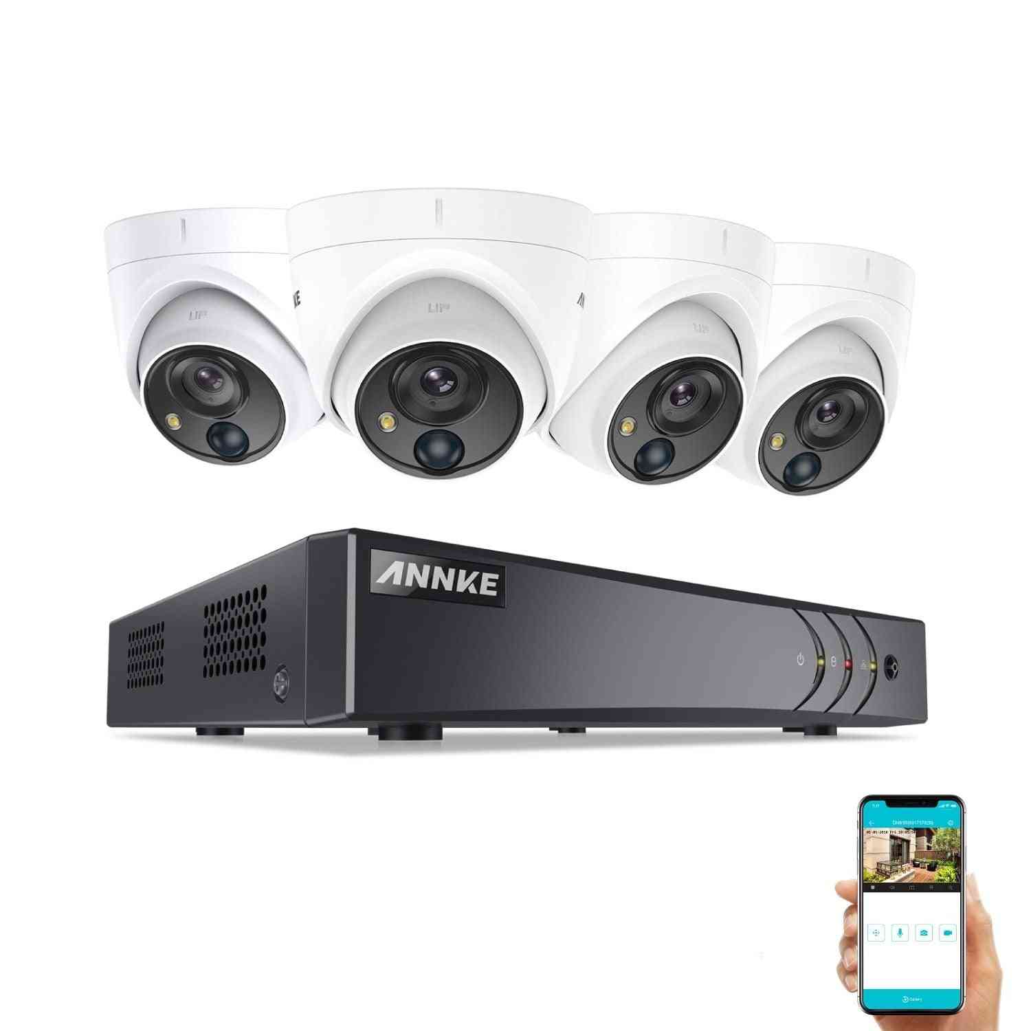 Security System Dvr With Waterproof Surveillance Cameras Cctv Kit