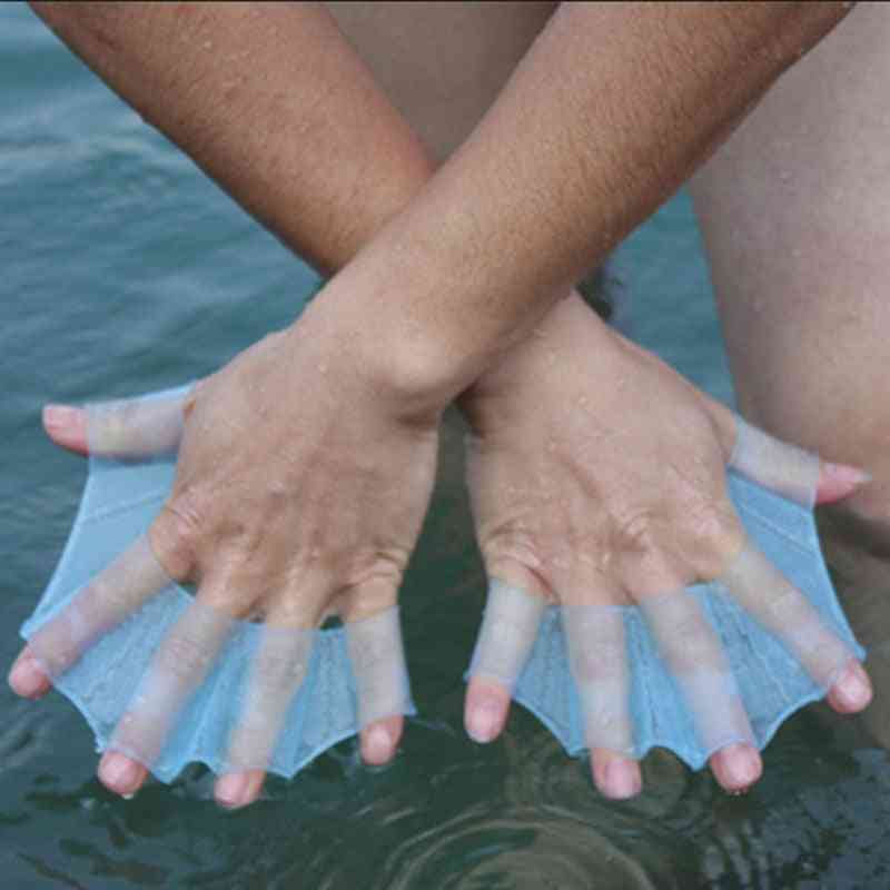 Frog Silicone Hand Swimming Fins Handcuffs