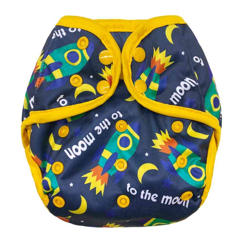 Adjustable Whale Print Cloth Diapers