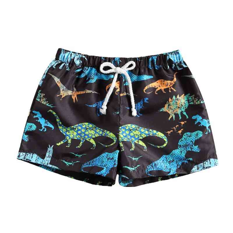 Swimming Trunks, Cartoon Animal Printed Elastic Shorts -