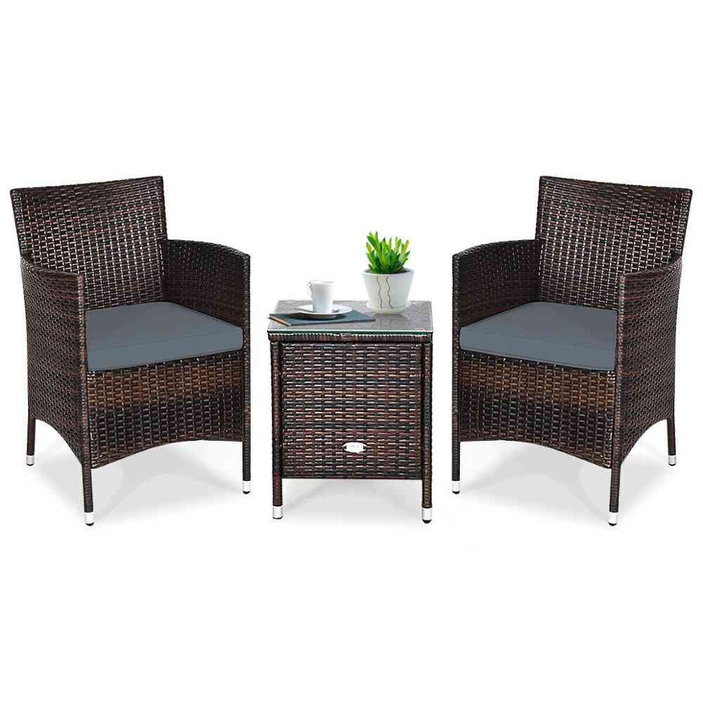Rattan Wicker Furniture Sets Chairs & Coffee Table