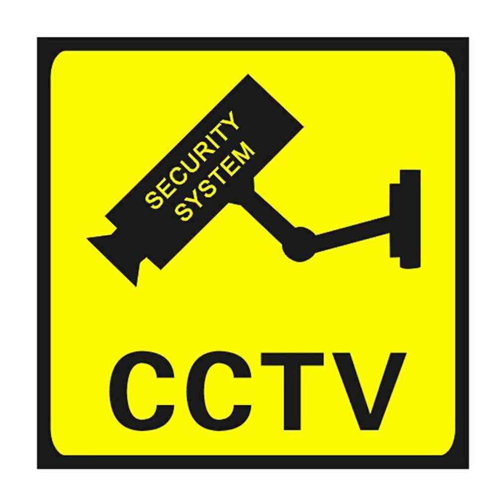 Square Cctv Surveillance Security 24 Hour Monitor Camera Warning Stickers