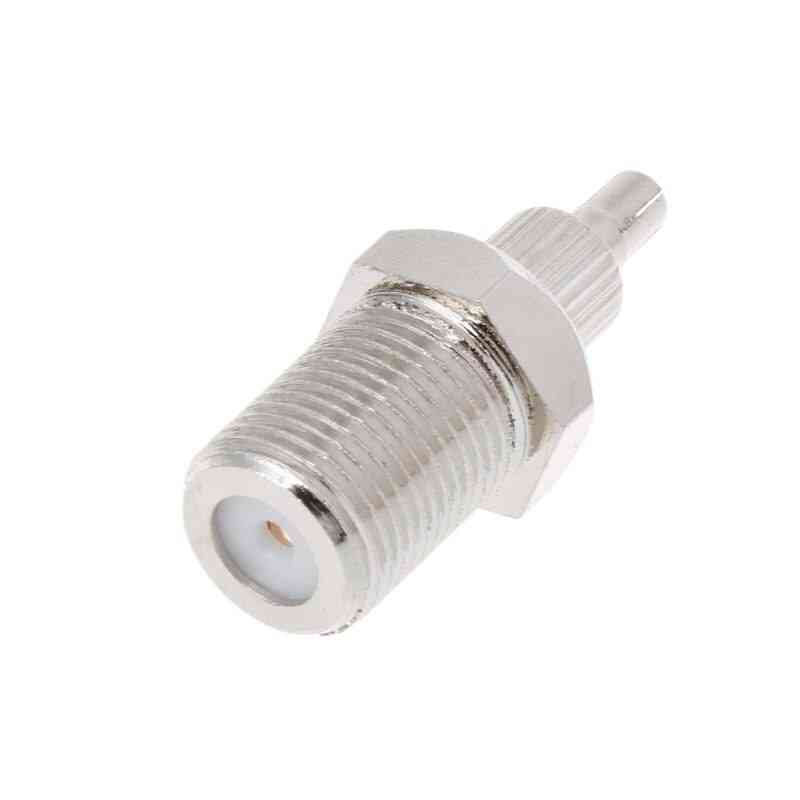 Female To & Male Plug Adapter Connector Nickel Plated