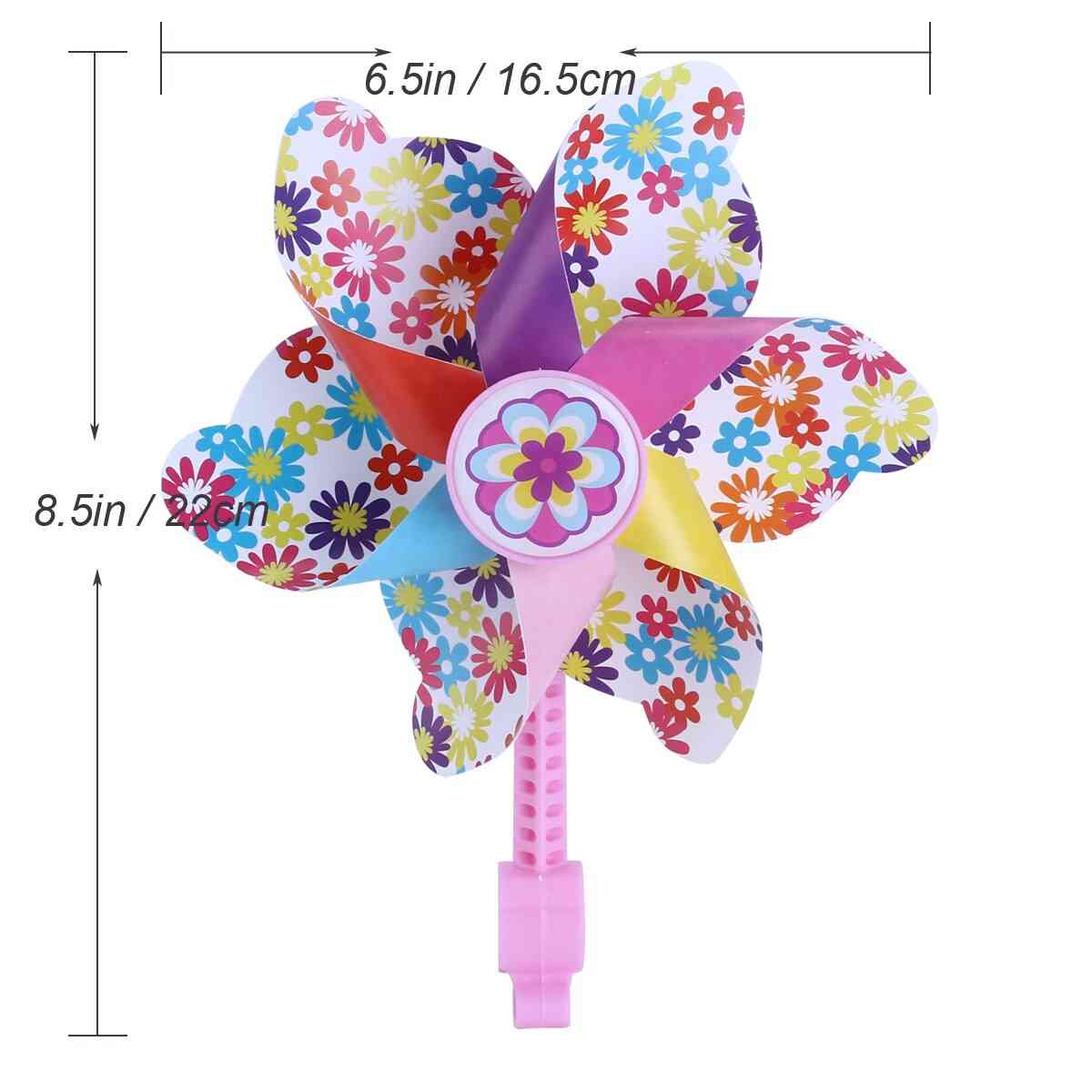 Bike- Handlebar Flower Pinwheel, Windmill Decoration For Kid