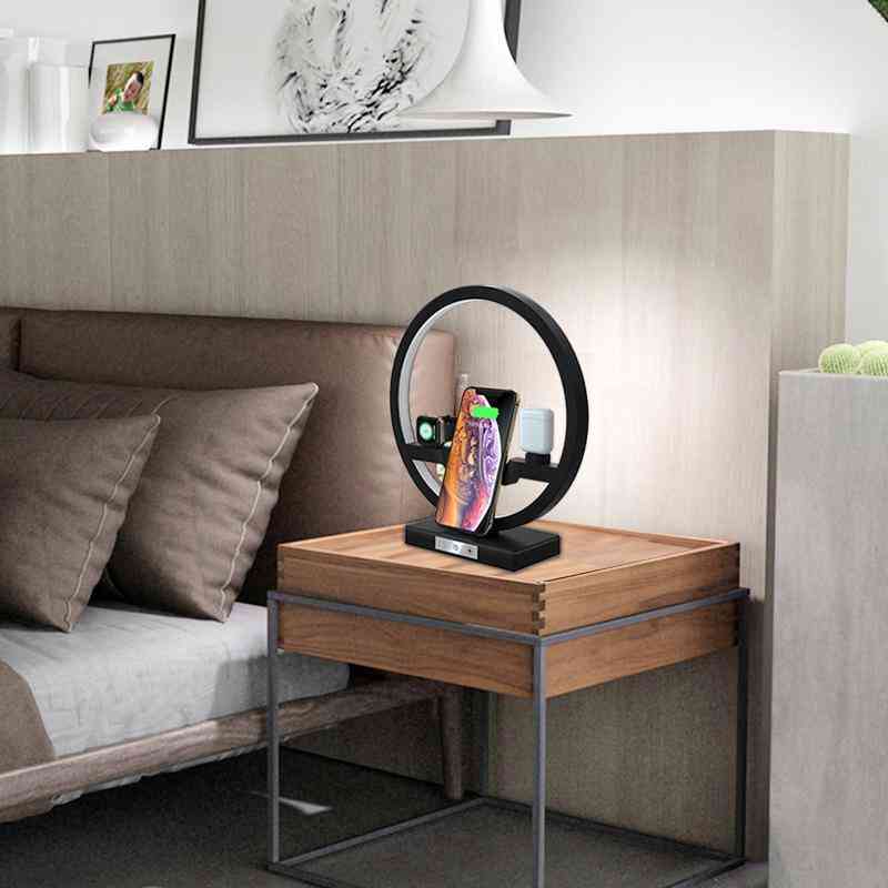 Fast Charging 4 In 1 Bedside Lamp Charger