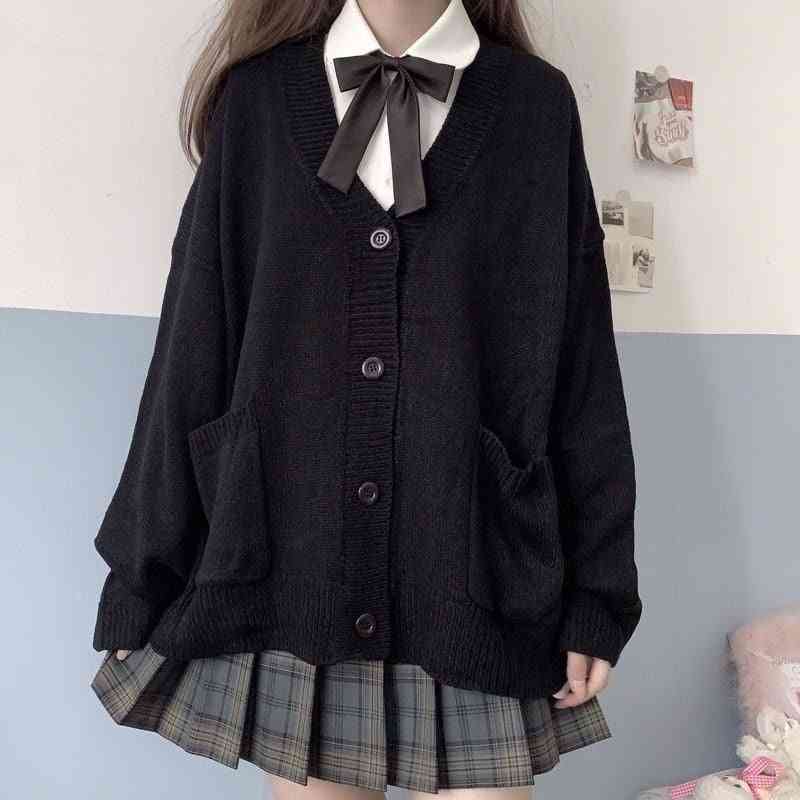Japanese Loli V-neck Jk Uniforms Cute Sweet Sweater Jackets