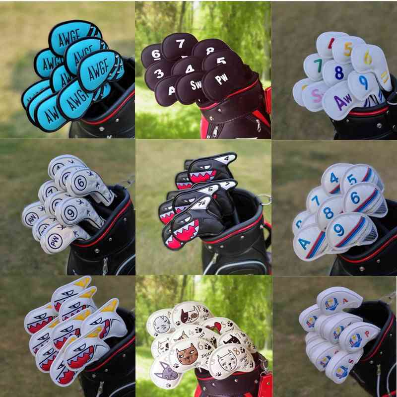 Golf Digital Iron Head Cover