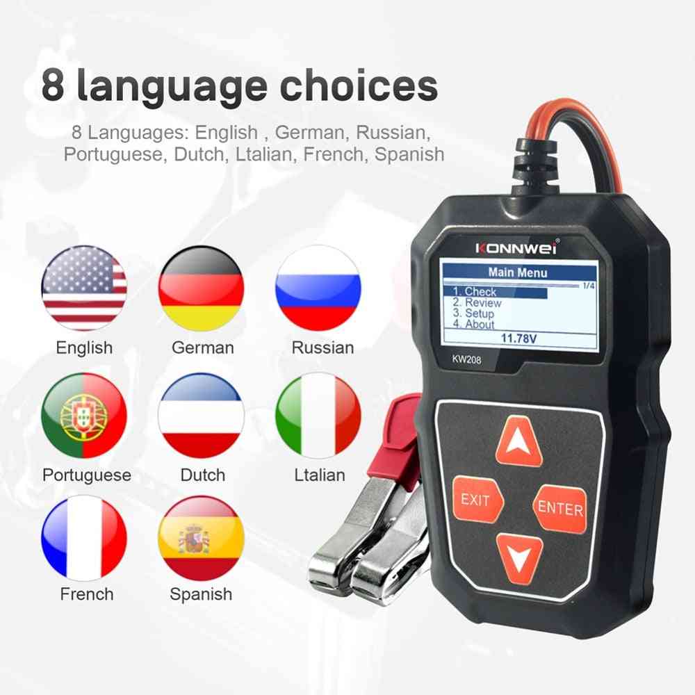 Kw208 Car Battery Tester Charger Analyzer