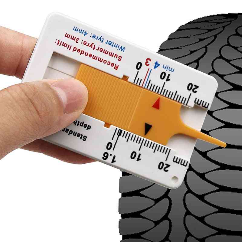 Motorcycle Trailer Truck Tire Wheel Tread Depth Measure Tool