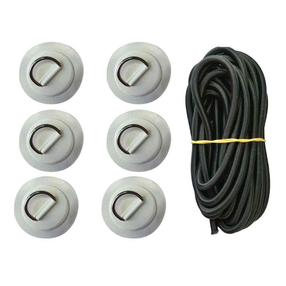 Pvc Patch With Stainless Steel D Ring, Elastic Bungee Rope Kit