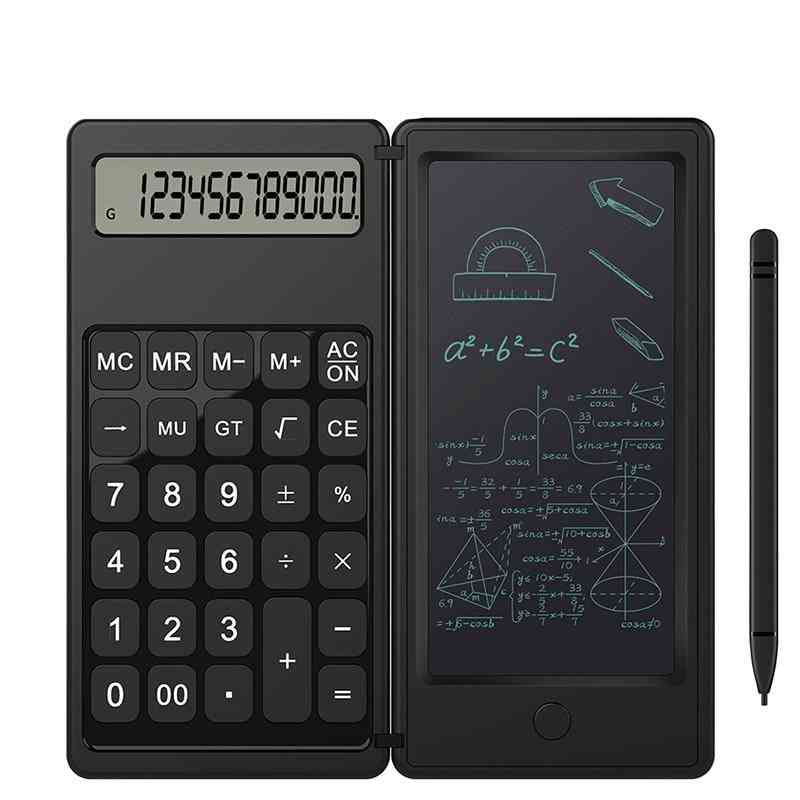 Foldable Calculator & 6 Inch Lcd Writing Tablet