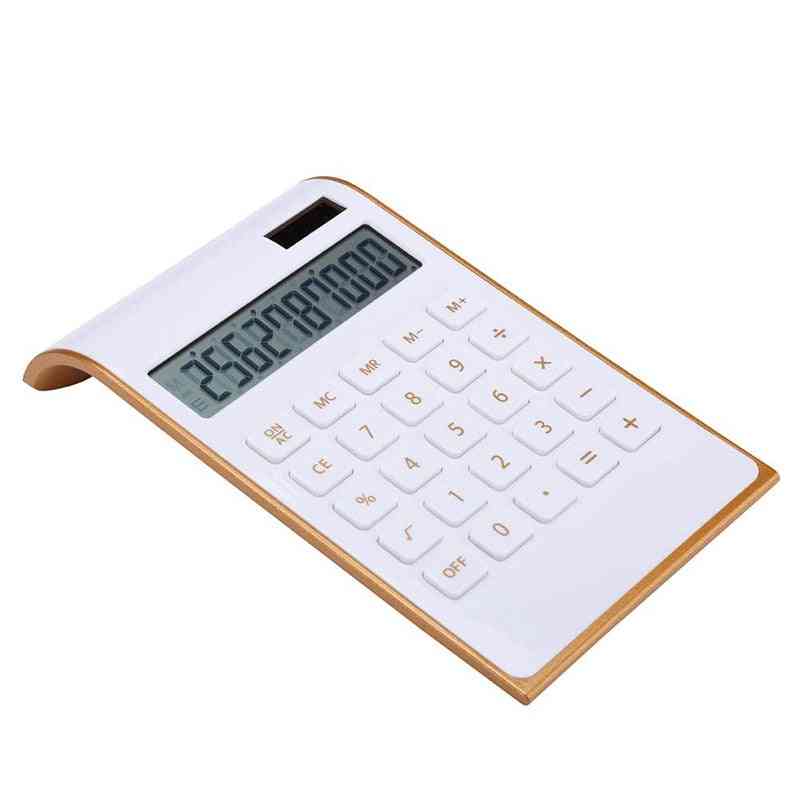 Slim Elegant Design Electronics Dual Powered Desktop Calculator