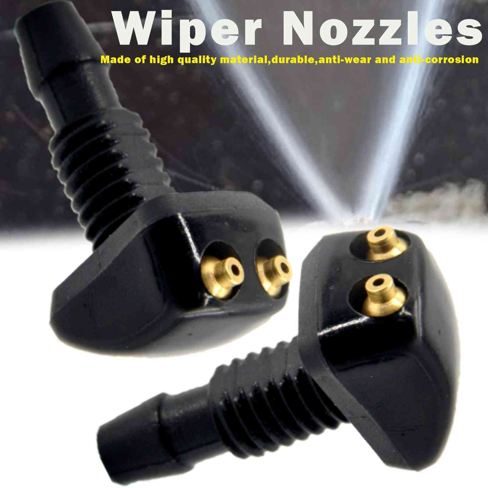 2x Universal Front Windshield Washer Wiper Nozzle Sprayer Sprinkler Water
