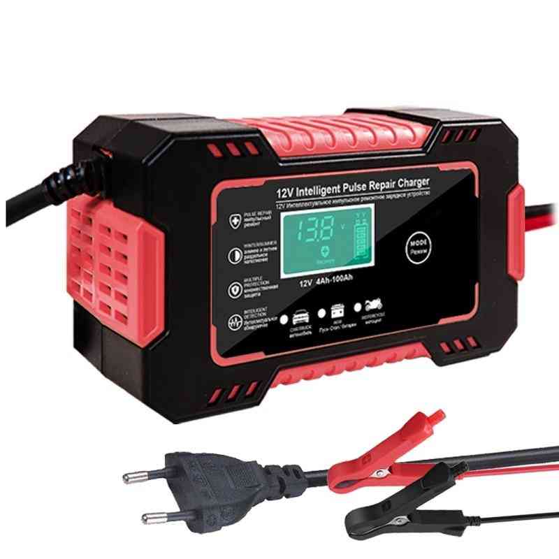 Intelligent Car Motorcycle Battery Charger With Digital Lcd Display