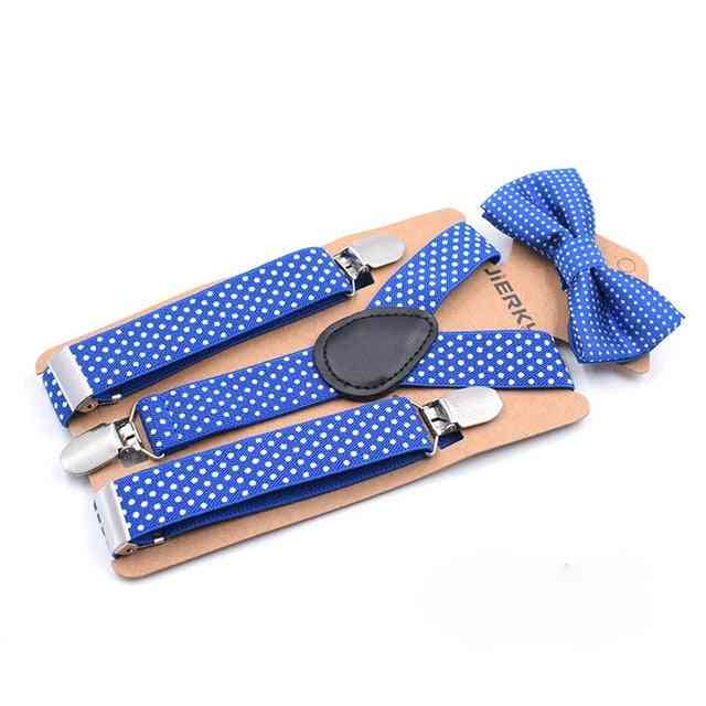 3 Clips Suspenders And Bow Tie Set