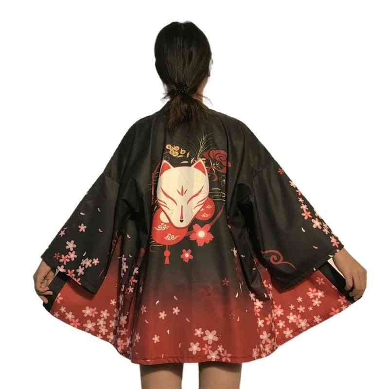 Apanesisk kimono traditionell cosplay yukata obi haori japanska kläder för vuxna - kvinnor