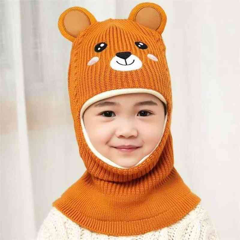 Baby Head Cover Winter Warm Neck Collar Cap Set