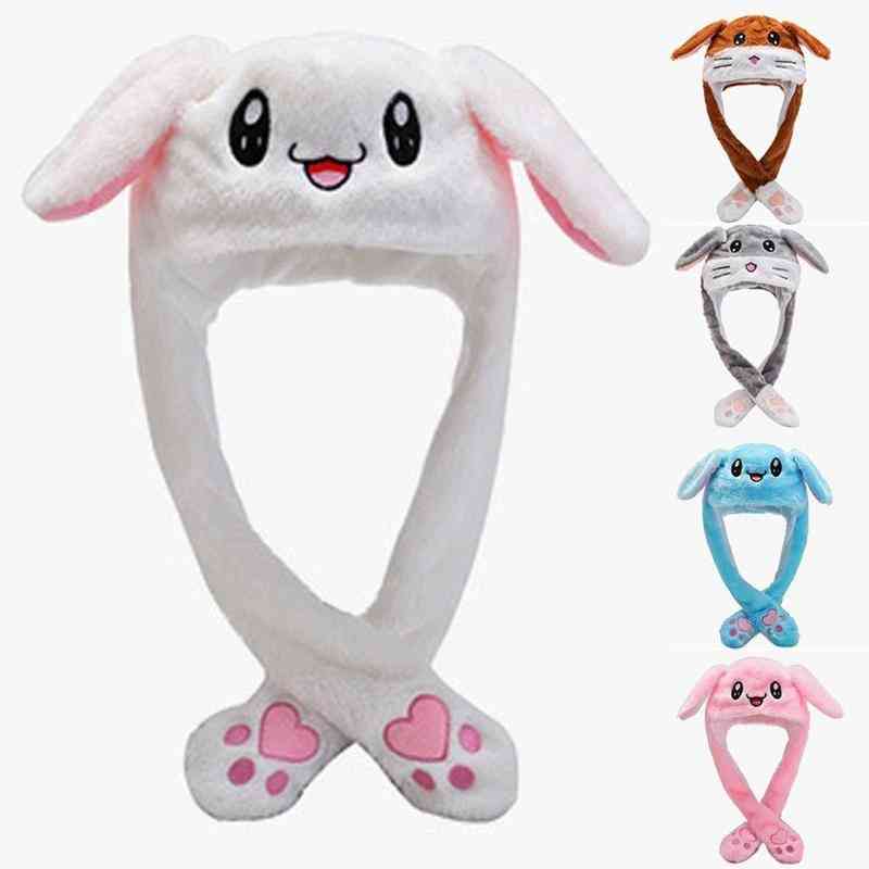 Women's Beanie Plush Can Moving Bunny Ears Hat