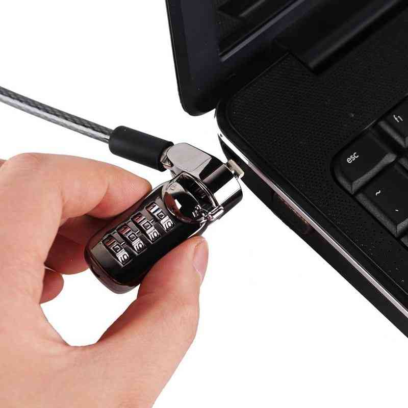 4 Digit Password Protection Notebook Laptop Combination Lock Security Cable