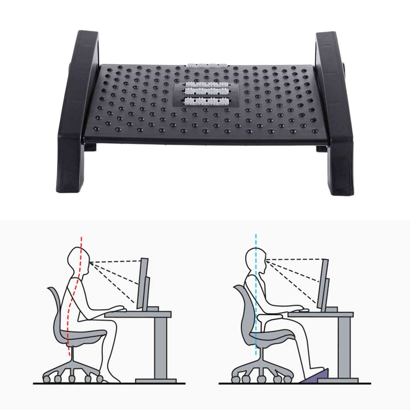 Adjustable Angle And Height Office Foot Rest Stool