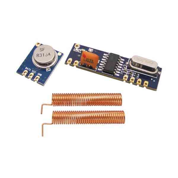 Wireless Rf- Transmitter Receiver, Copper Spring Antennas, Module Kit