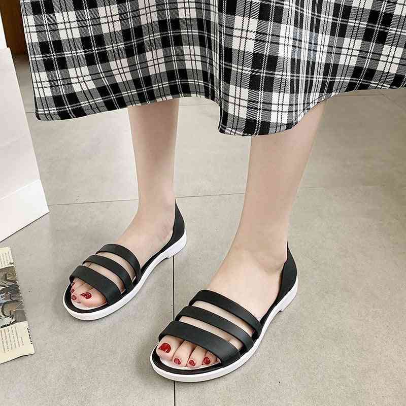 Summer Flat Sandals, Open-toed Slides Slippers For Adults - Women