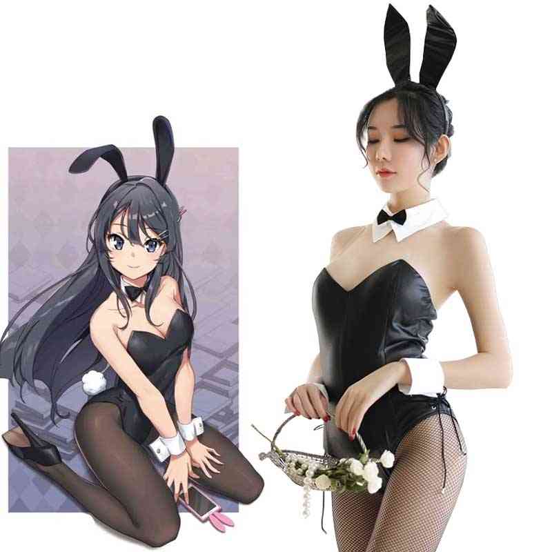 Girl, Bunny Faux Leather Rabbit Cosplay, Halloween Costume