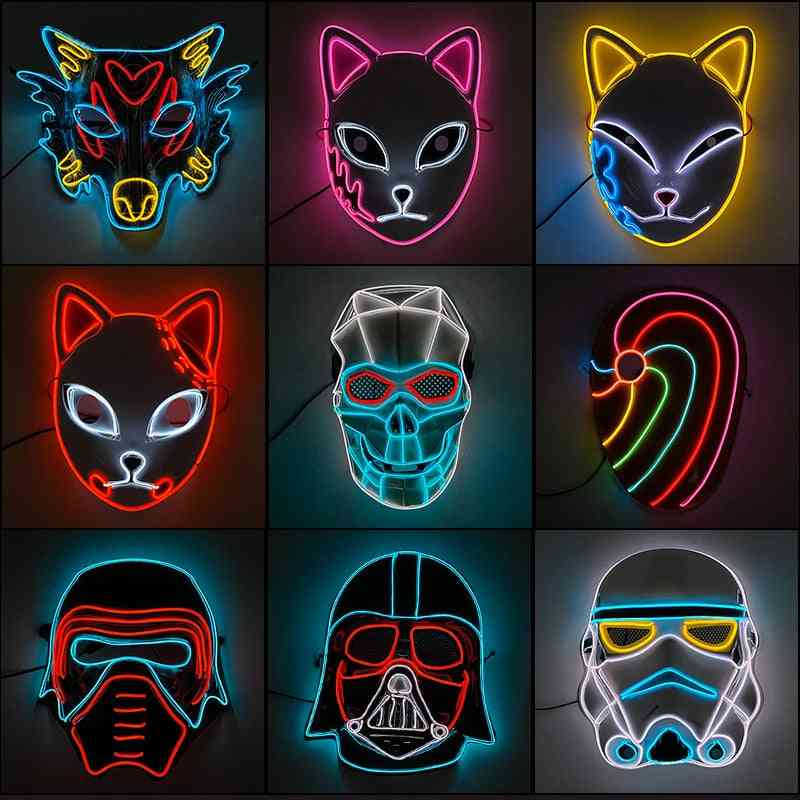 Halloween Led Scary Cosplay Party Mask