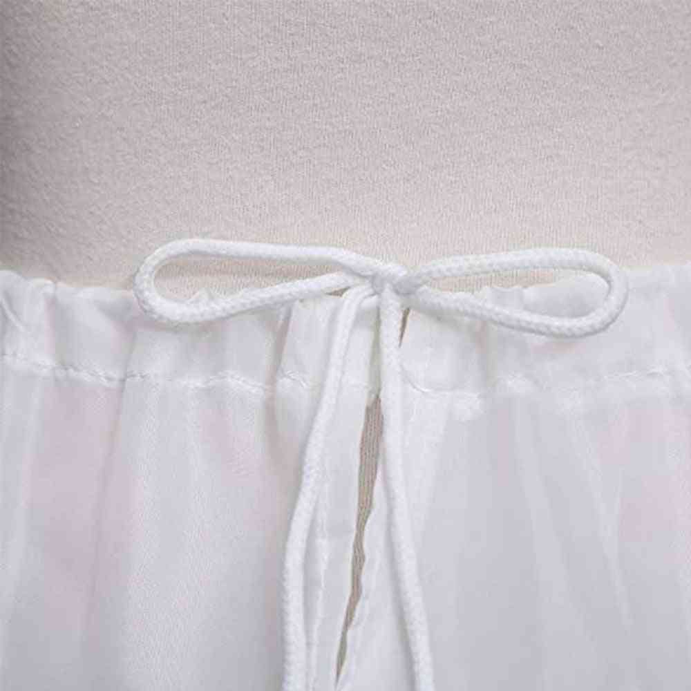 One Layer Kids Crinoline Lace Trim Flower Girl Dress Underskirt