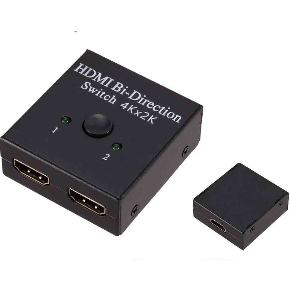 Switcher Uhd 2 Ports Bi-directional Manual  Hdmi Ab Switch