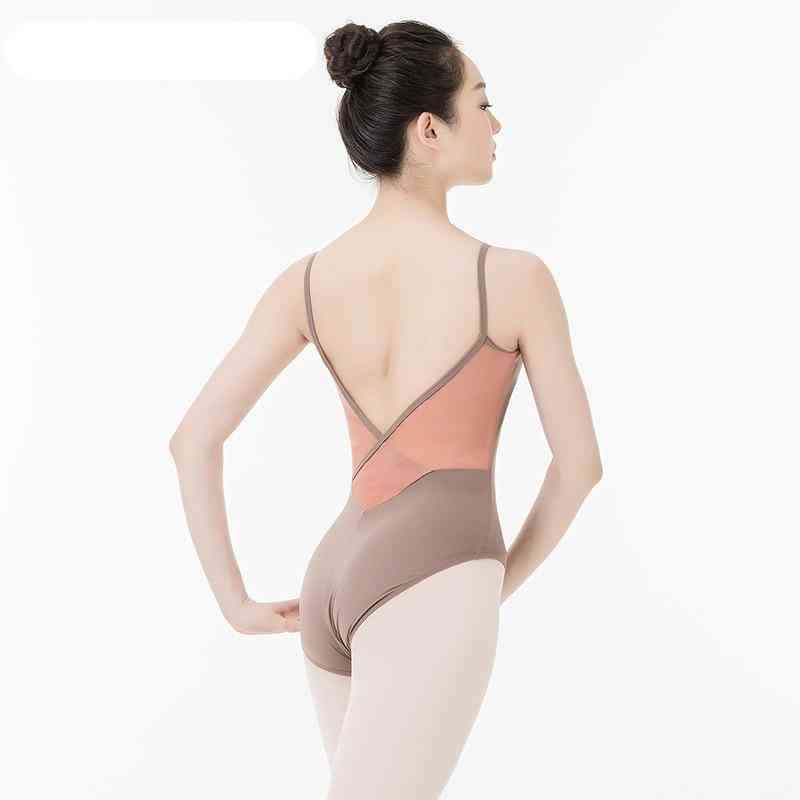Ballet Leotard Back Cross Women Gymnastics Dress