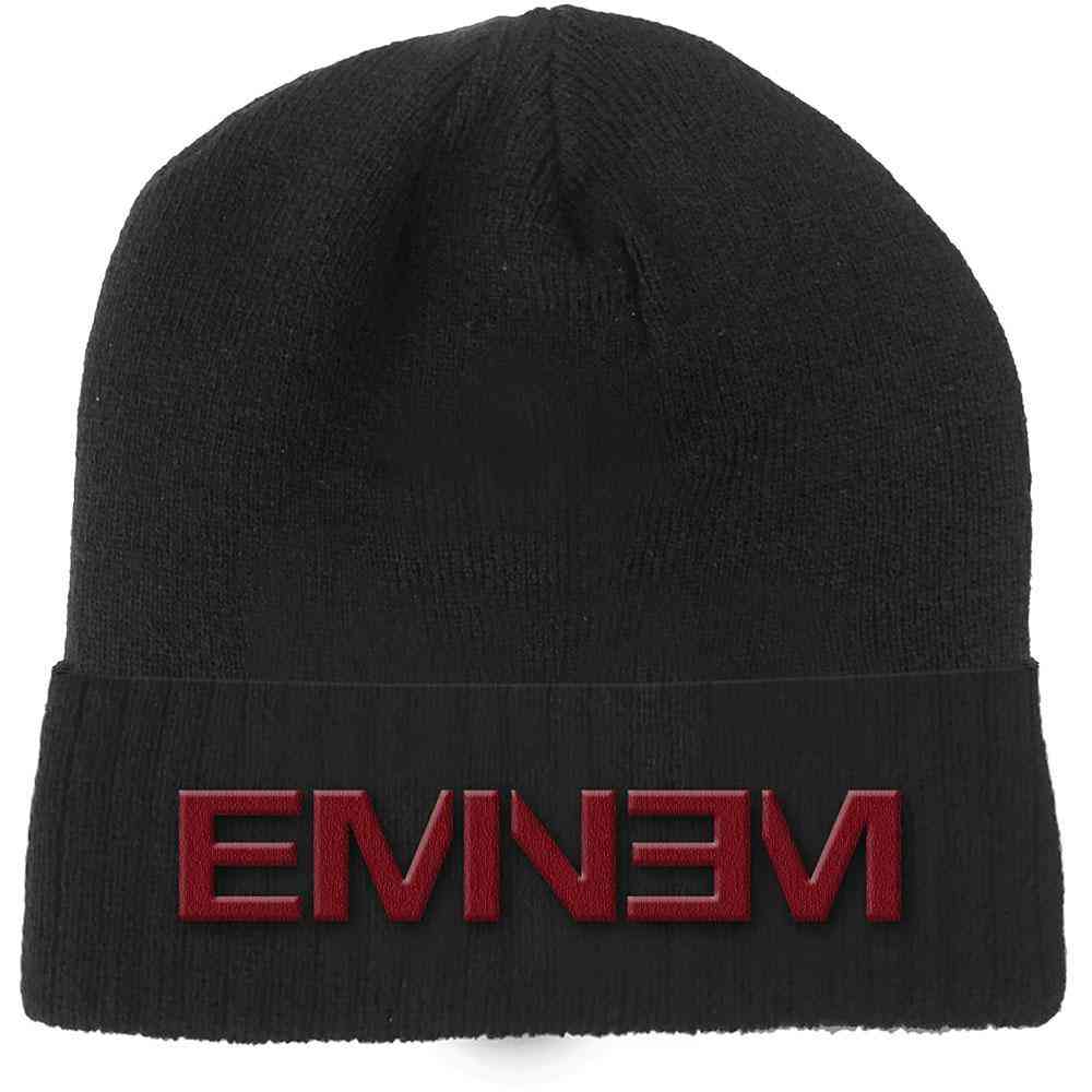 Eminem Logo Print Beanie Hat