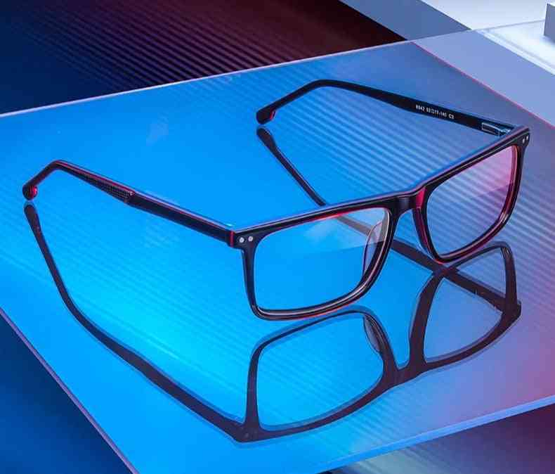 Design Men Acetate Glasses Frame Square Optics