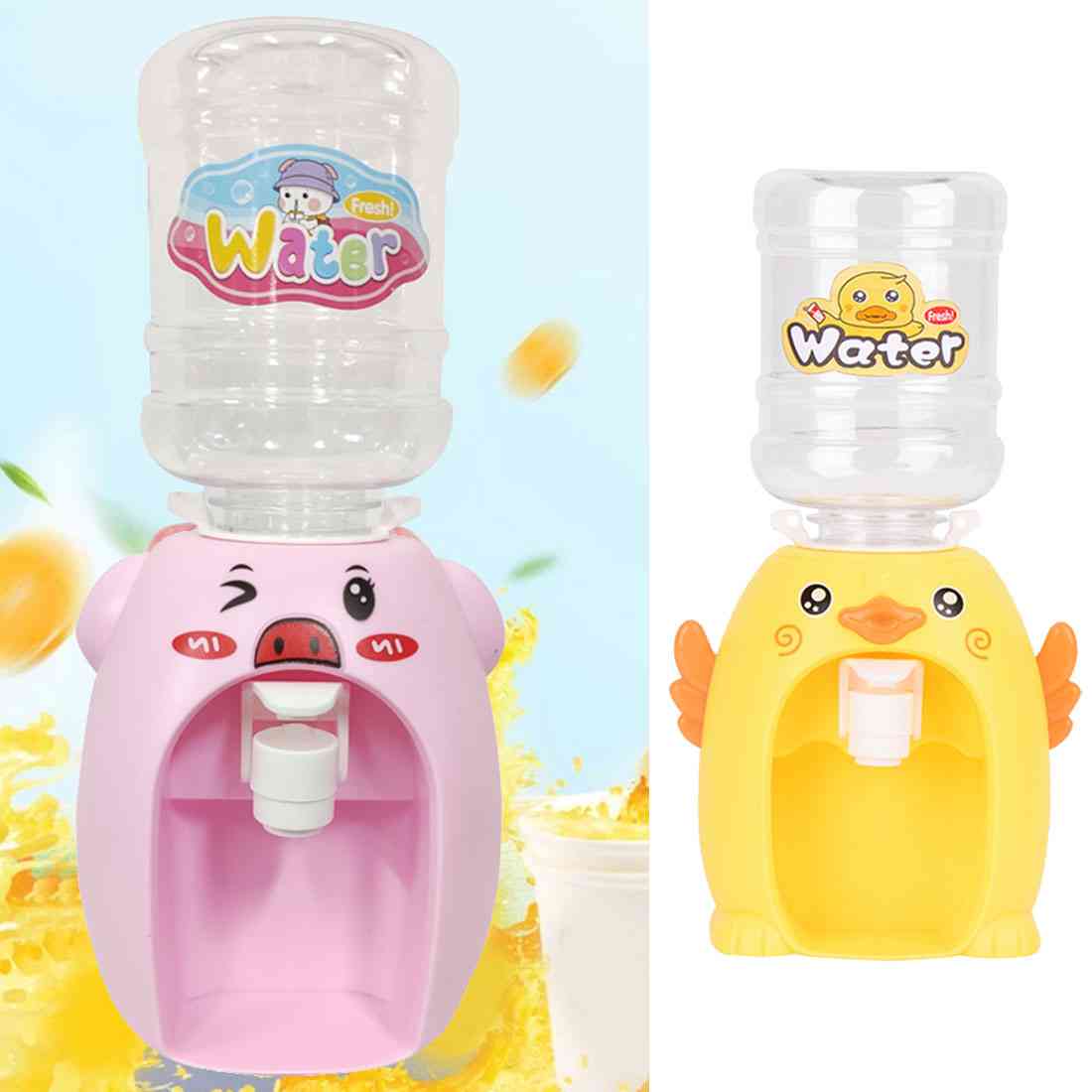 Cute Cartoon Water Juice Milk Bottle Pig Mini Drinking Fountain Machine