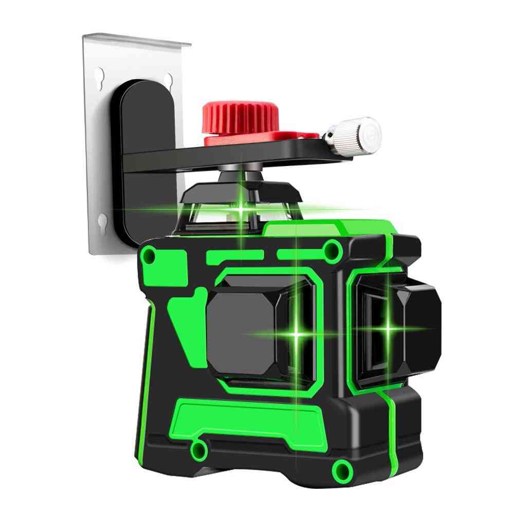 12 riviä 3D vihreä laser taso itsetasaava 360 astetta vaakasuunnassa ja
