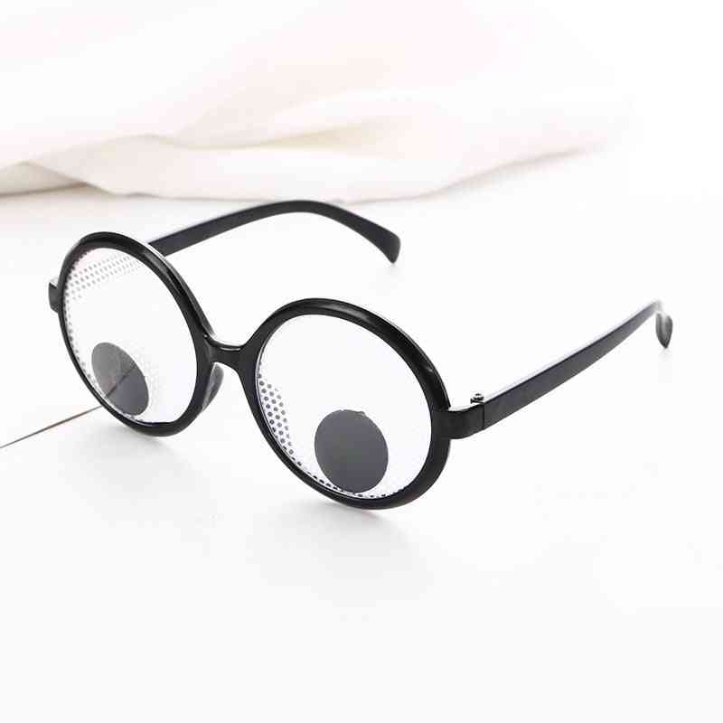 Creative Plastic Cute Will Eyeball Round Frame Party Glasses