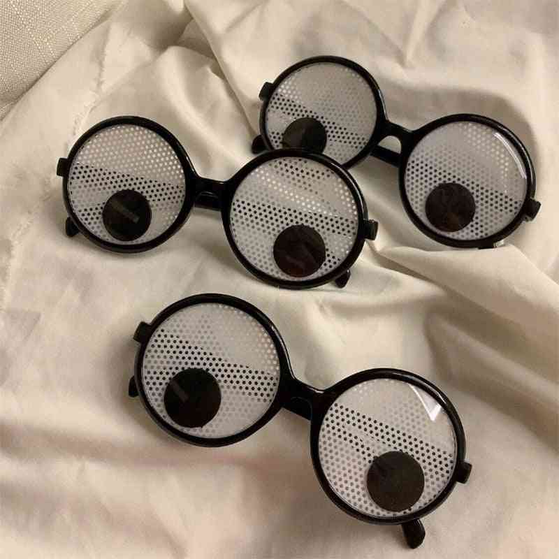 Creative Plastic Cute Will Eyeball Round Frame Party Glasses