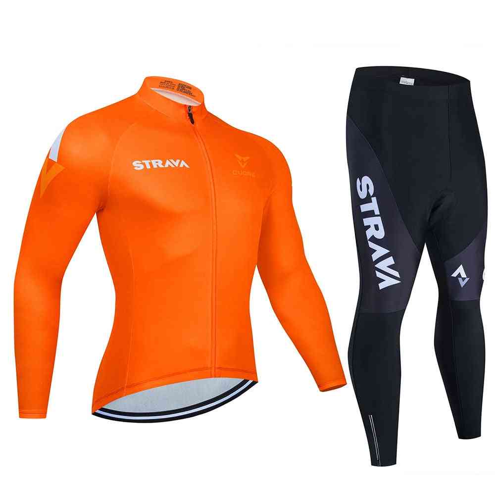 Men's Cycling Jersey, Long Sleeve Bicycle Wear Pants Jersey