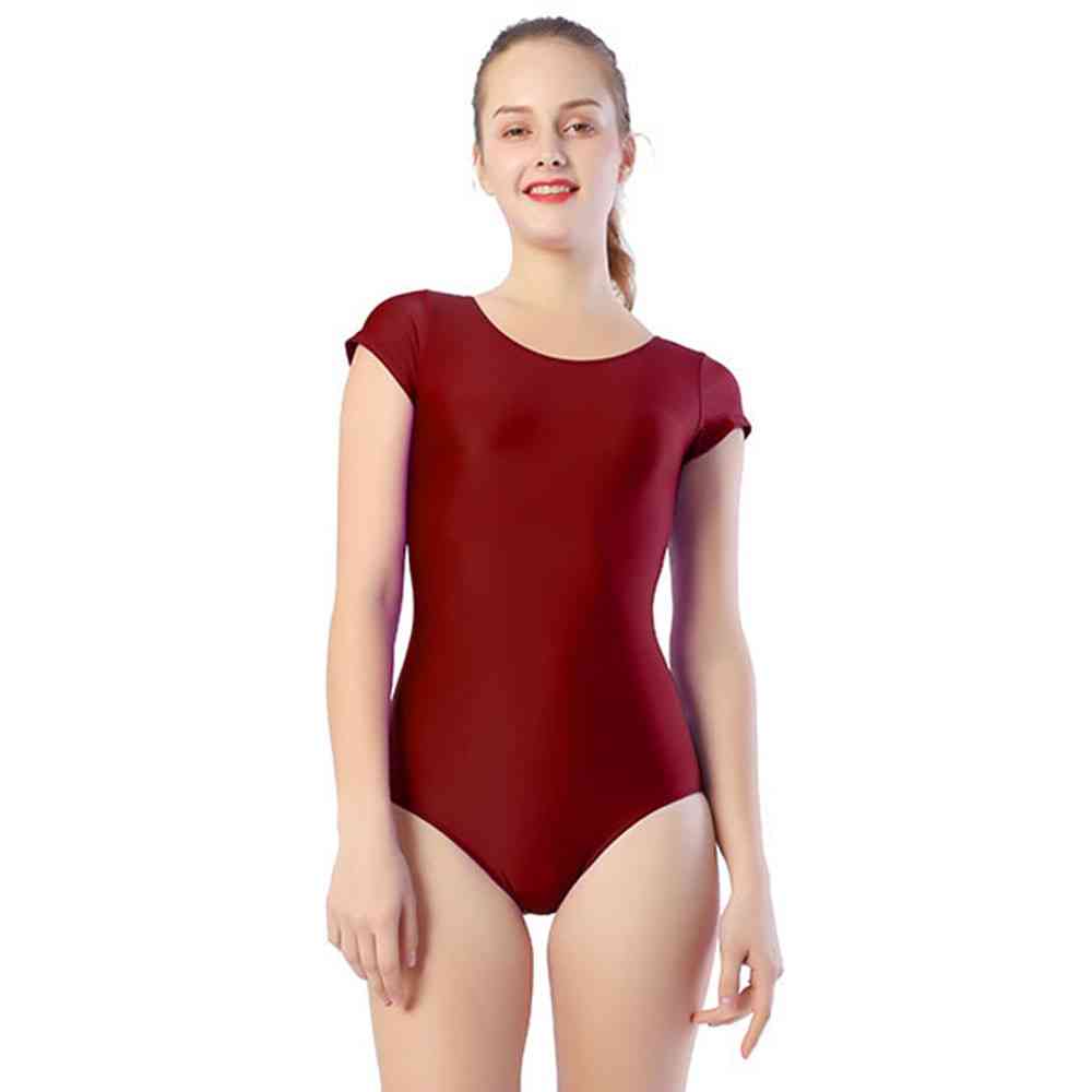 Gymnastics Skin Stage Dance Wear Short Sleeve Bodysuits