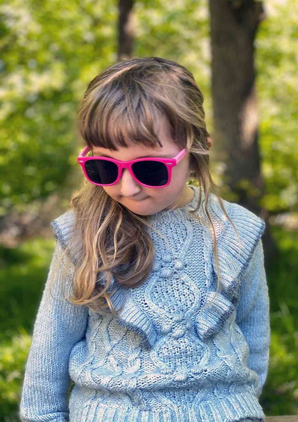 Humør barn - rød fløyels solbriller