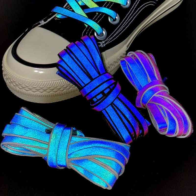Flat Laces Reflective Shoelaces Luminous Glowing Shoelaces Unisex