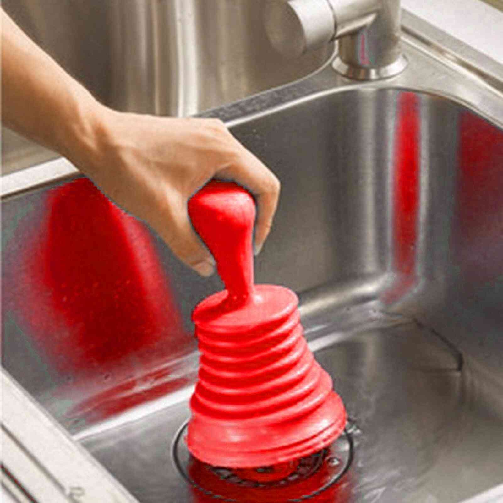 Kitchen Sink And Drain Plunger Hand Held Household Cleaner